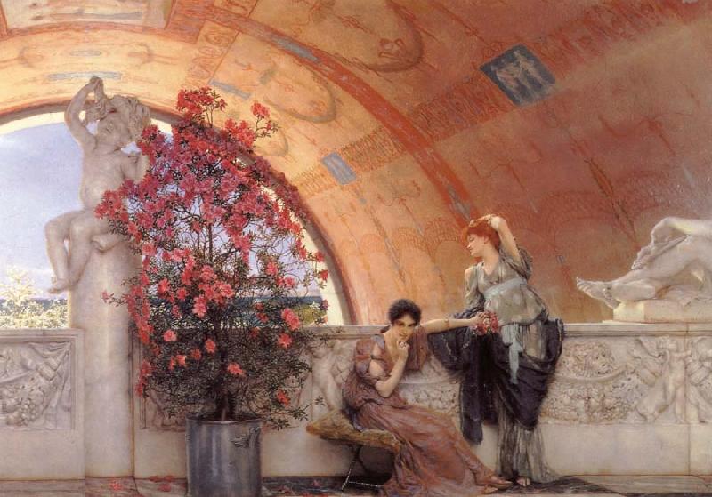 Alma-Tadema, Sir Lawrence Unconscious Rivals, oil painting image